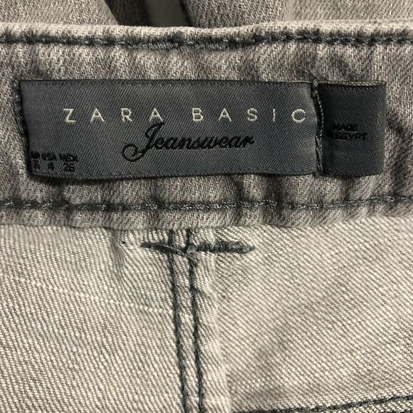Zara Basic Womens Stretch Mid Rise Skinny Denim Jeans Size 4 Gray Wash Inseam 31 - Picture 5 of 6